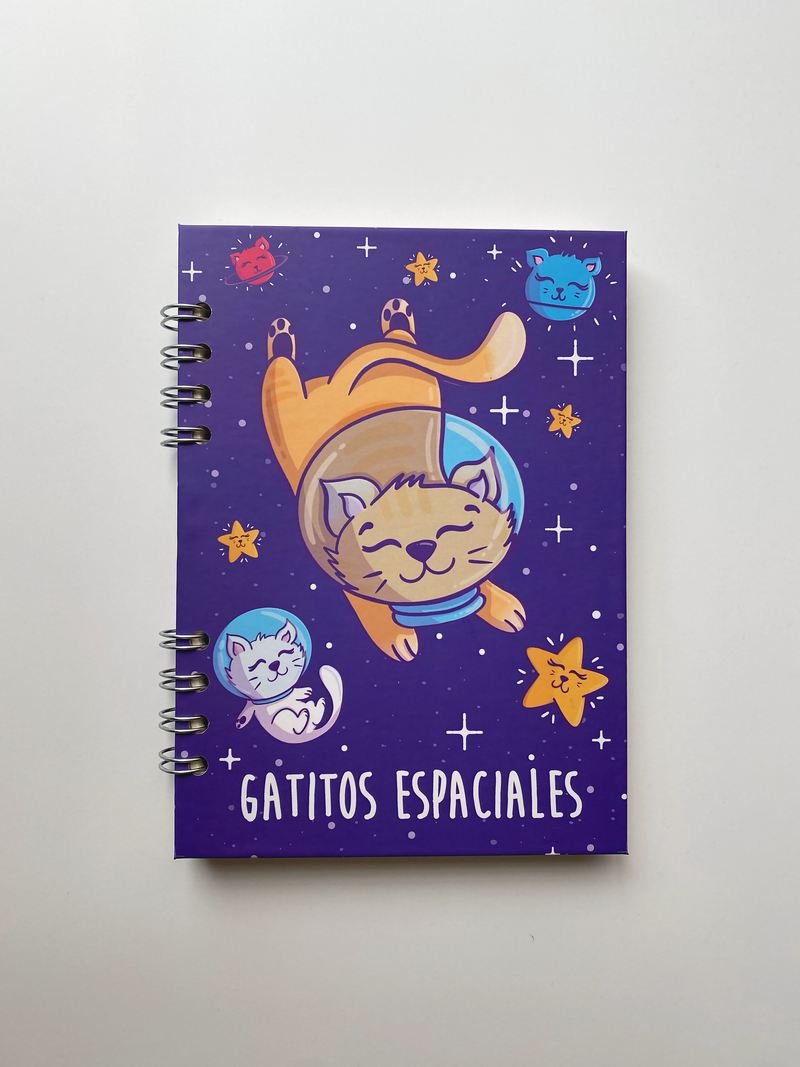 Libreta "Gatitos Espaciales"