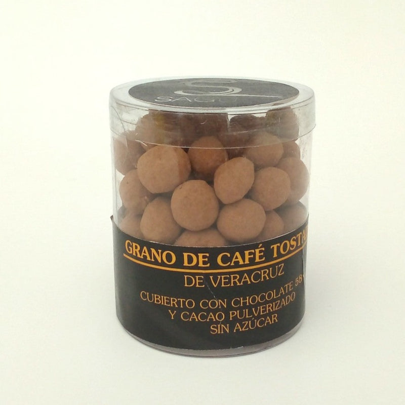 Grano de café tostado con chocolate