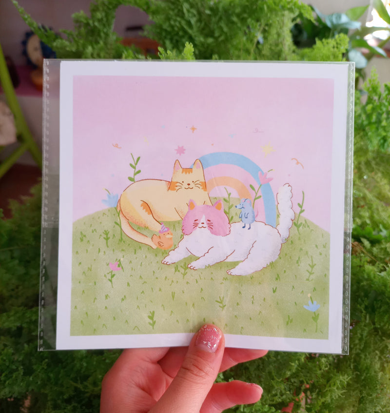Mini Print "Gatos y Campo"