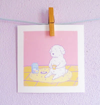 Mini print "Perrito sentado"