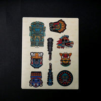 Plantilla de stickers "Dioses aztecas"