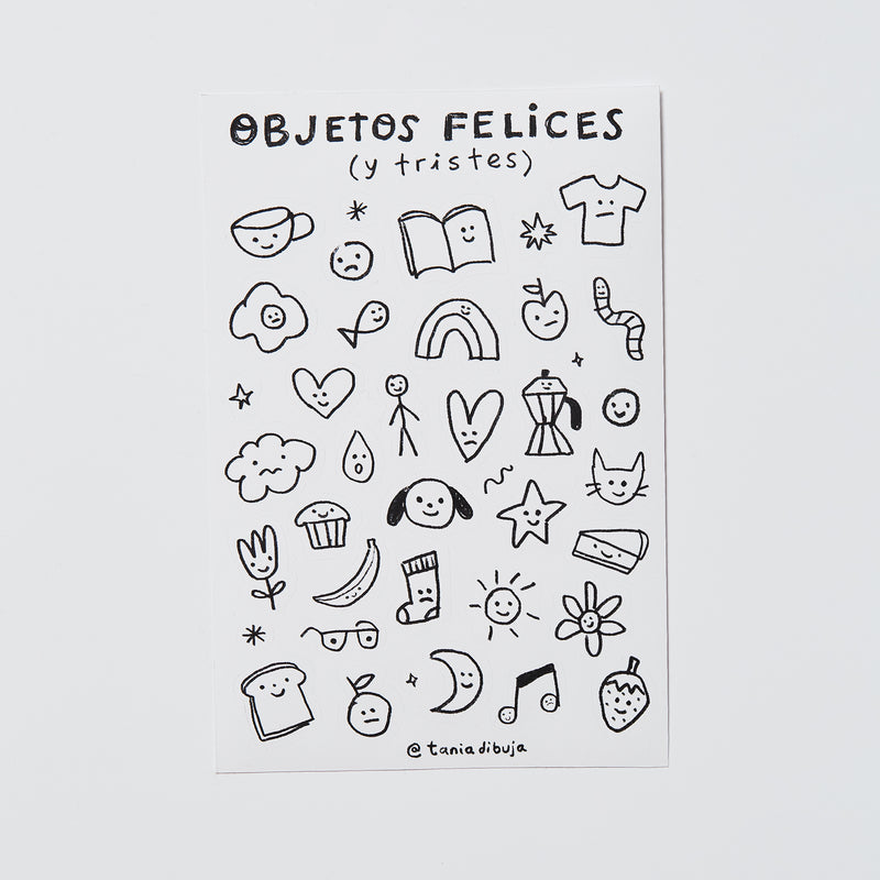 Stickers "Objetos Felices"