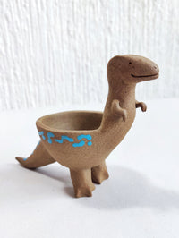 Maceta mini a color de cerámica  "T-rex"